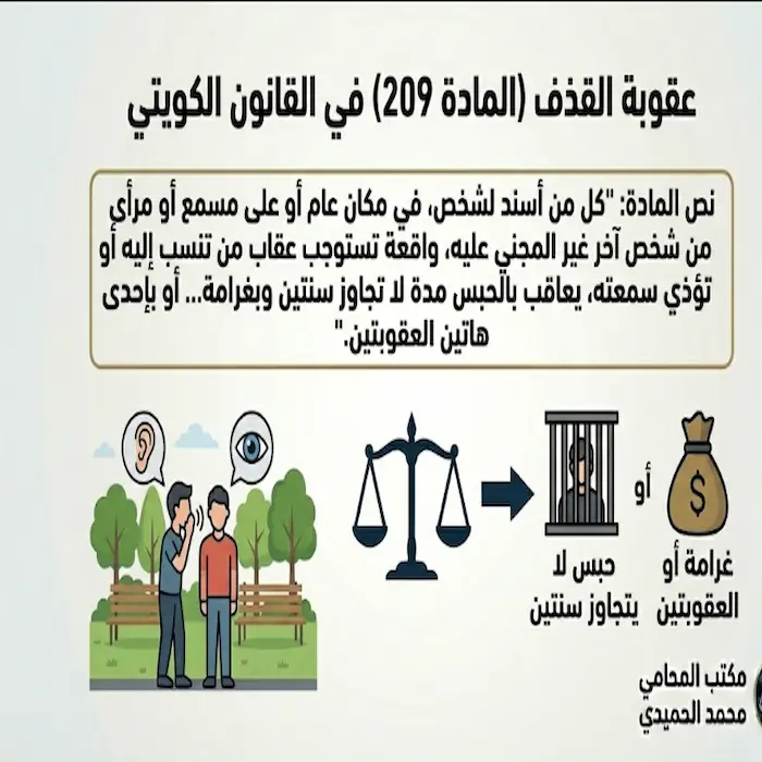 عقوبة السب والقذف في القانون الكويتي