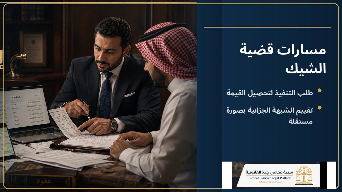 مسارات قضية الشيك مسارات قضية الشيك