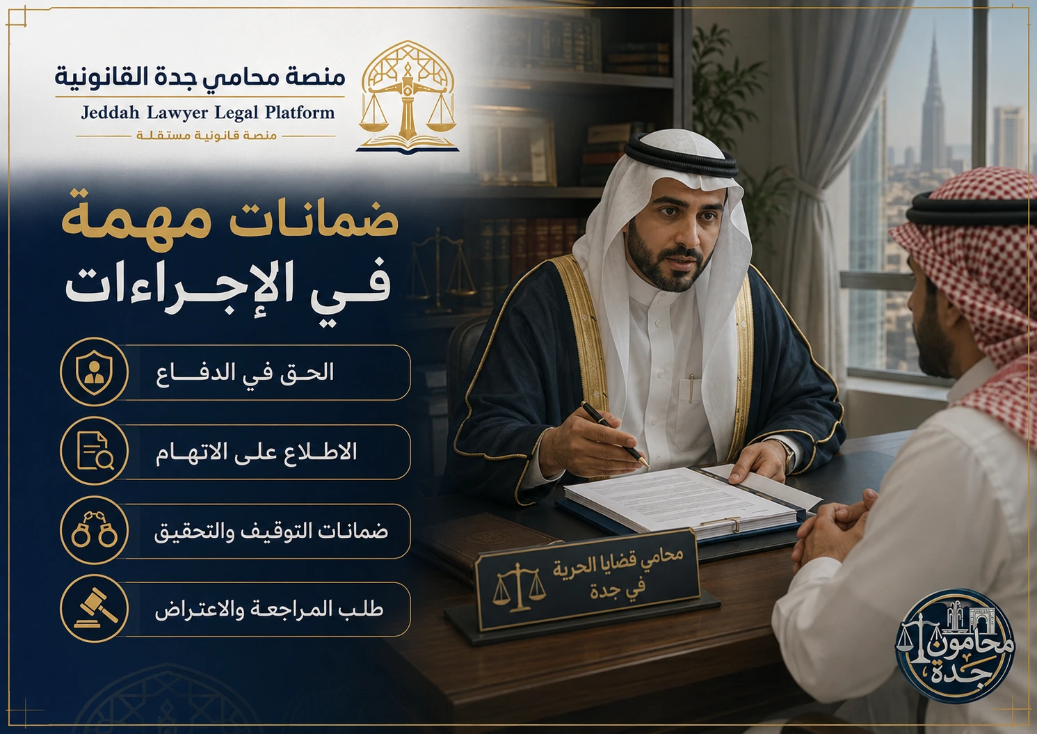 محامي قضايا الحرية في جدة 2 ضمانات مهمة في قضايا الحرية والتحقيق