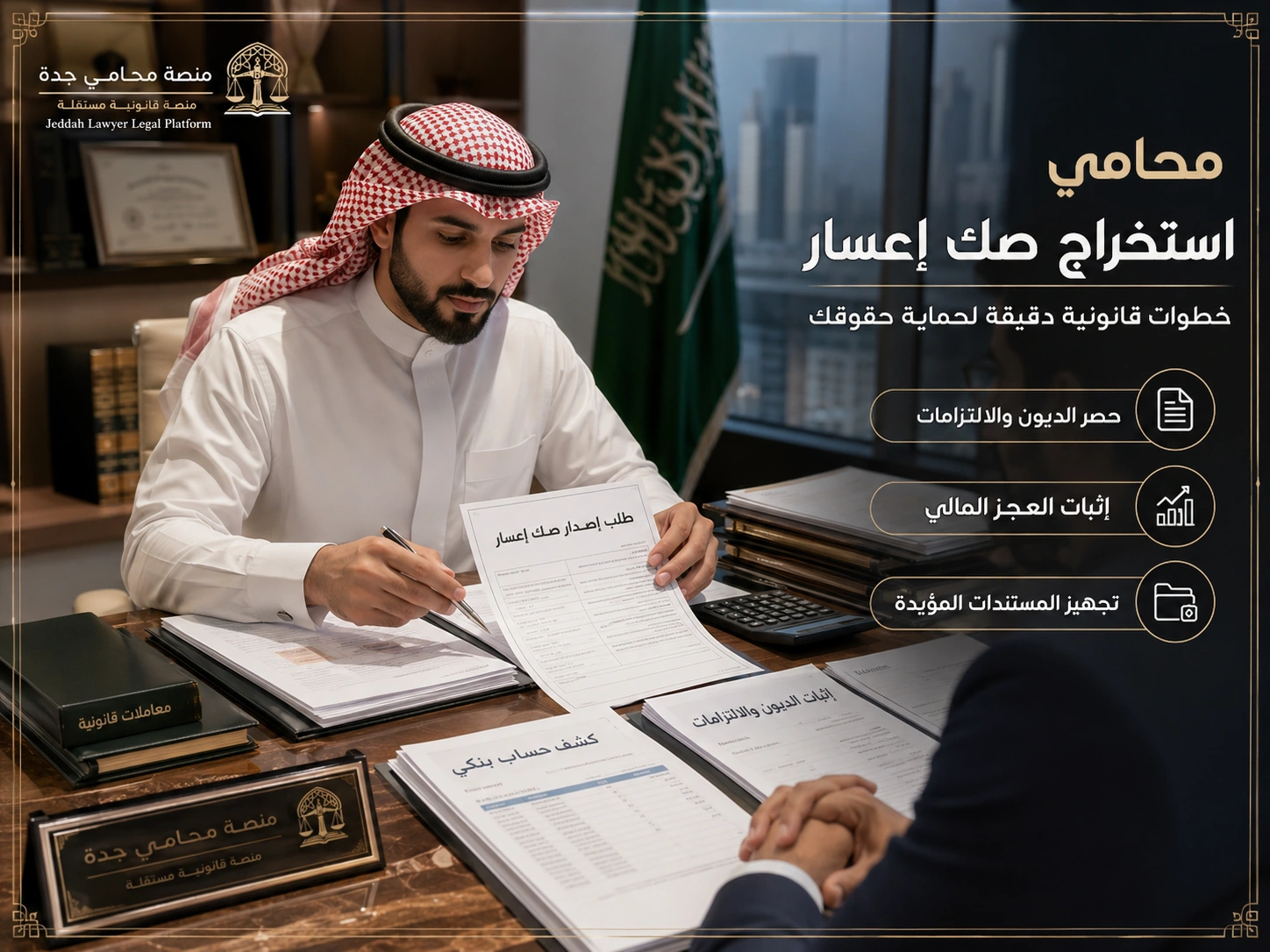 خطوات طلب إثبات الإعسار في السعودية