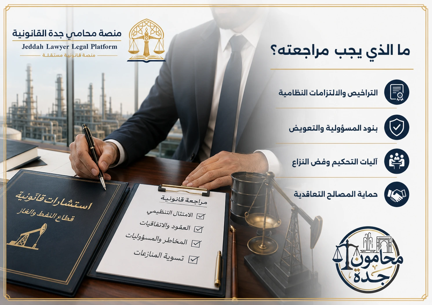 نقاط يجب مراجعتها في عقود النفط والغاز
