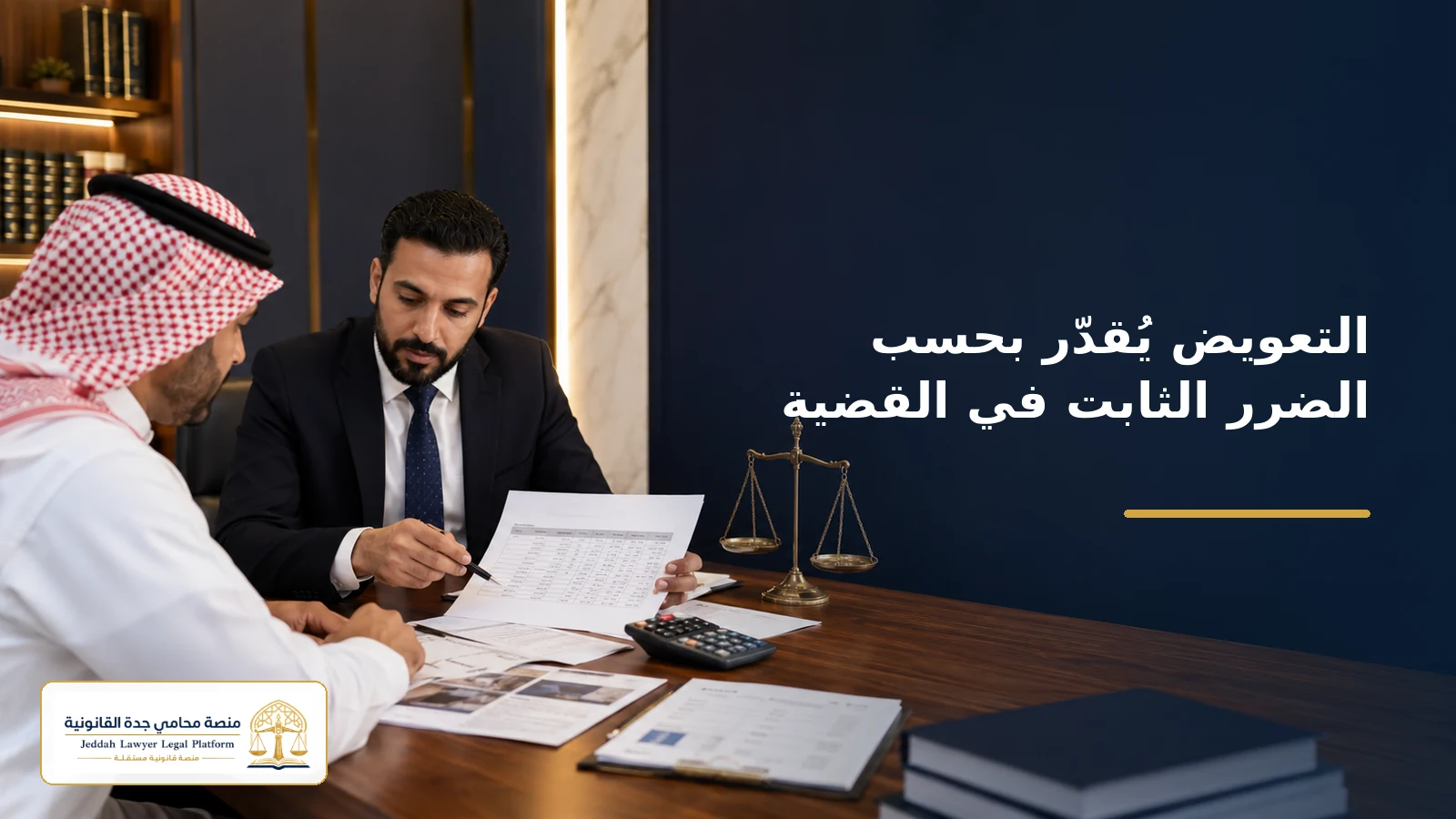 حساب عناصر التعويض في دعوى الحق الخاص وفق الضرر المثبت