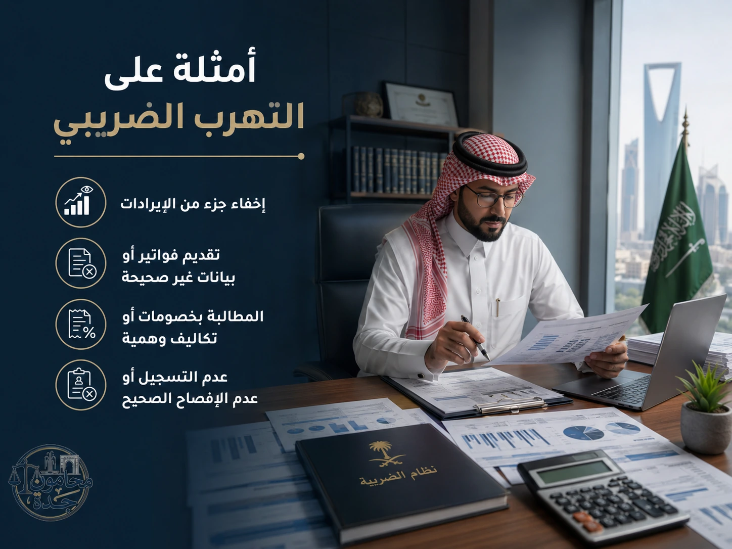أشكال التهرب الضريبي في السعودية 2 أمثلة على التهرب الضريبي