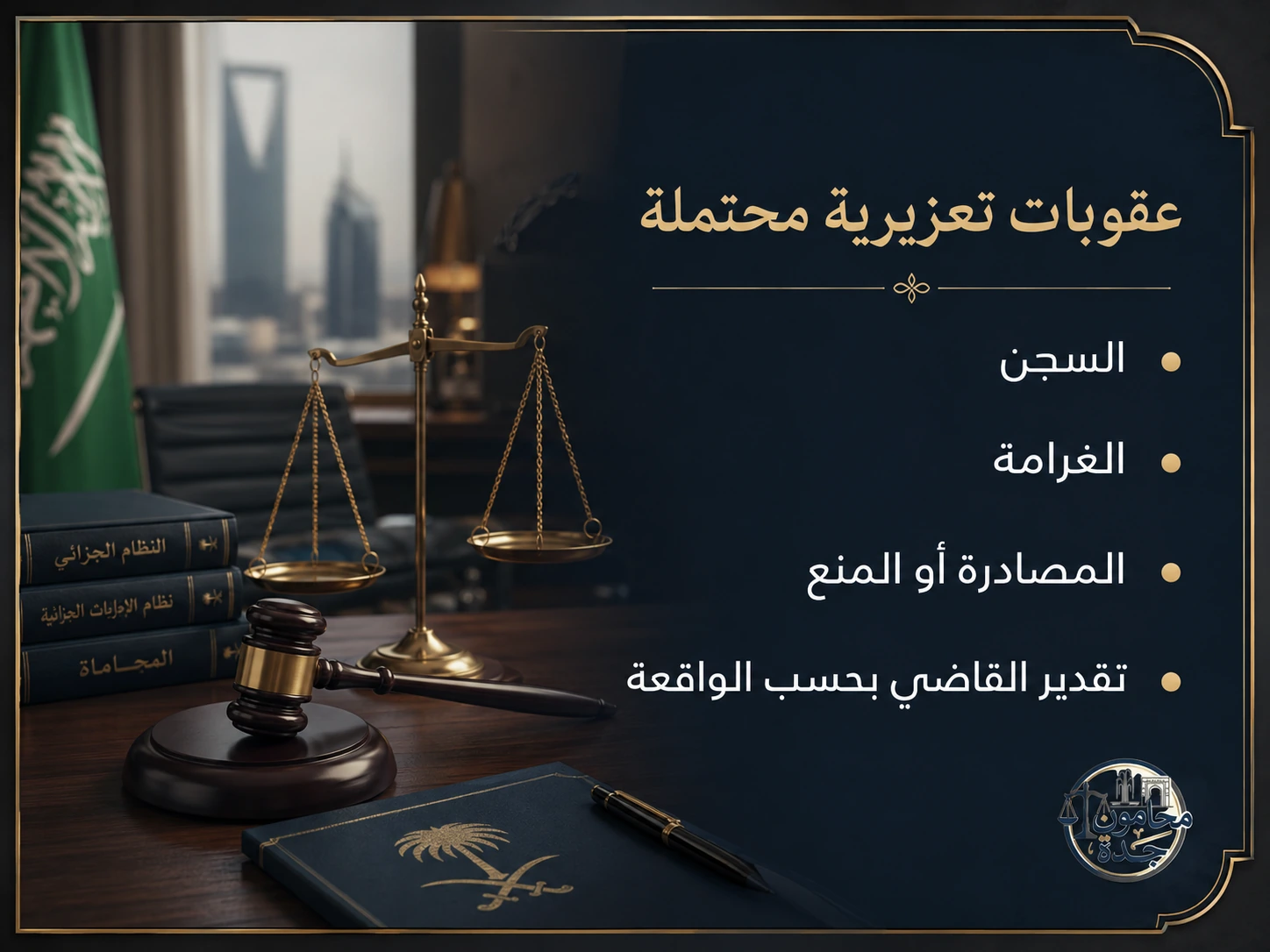 إنفوجرافكس يوضح العقوبات التعزيرية المحتملة في السعودية