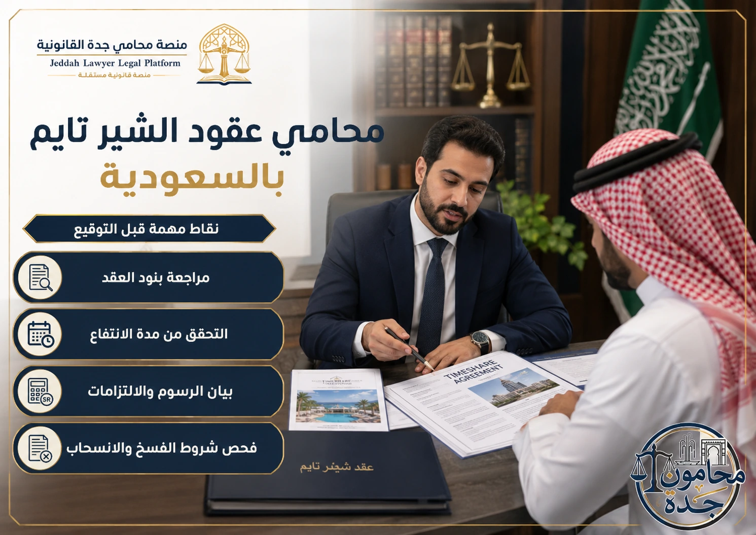 نقاط مهمة قبل توقيع عقد الشير تايم في السعودية