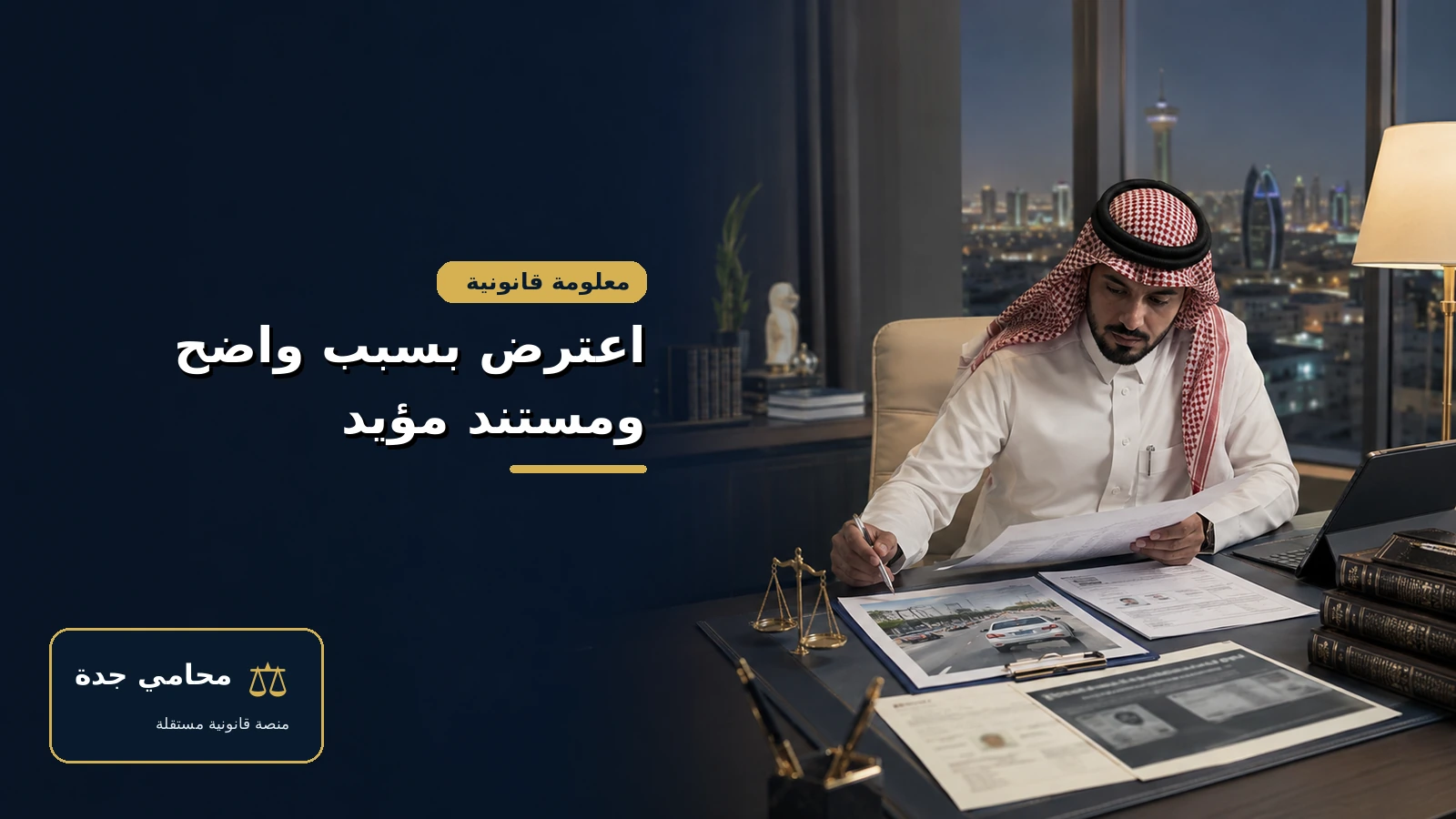 إعداد سبب واضح ومستند مؤيد للاعتراض المروري