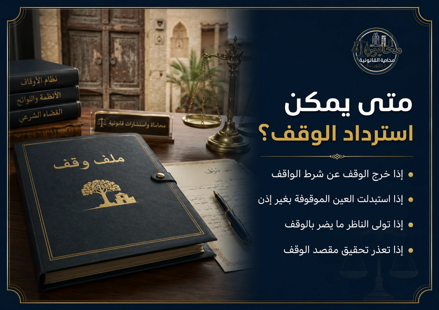 متى يمكن استرداد الوقف