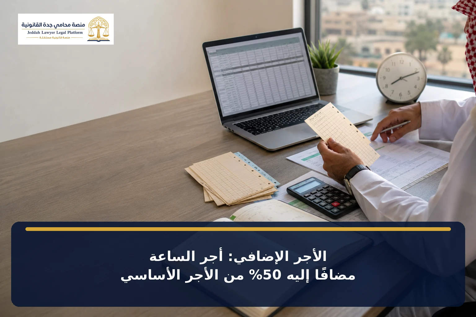حساب الأجر الإضافي من ساعات العمل المسجلة والأجر الأساسي