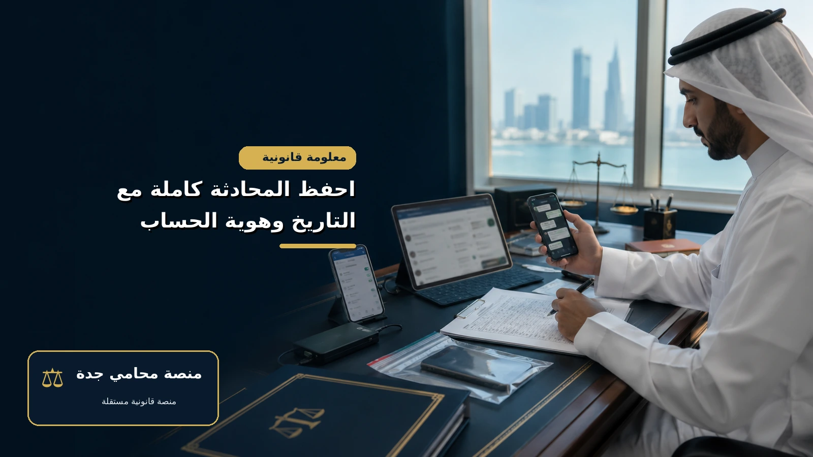 احفظ المحادثة كاملة مع التاريخ وهوية الحساب