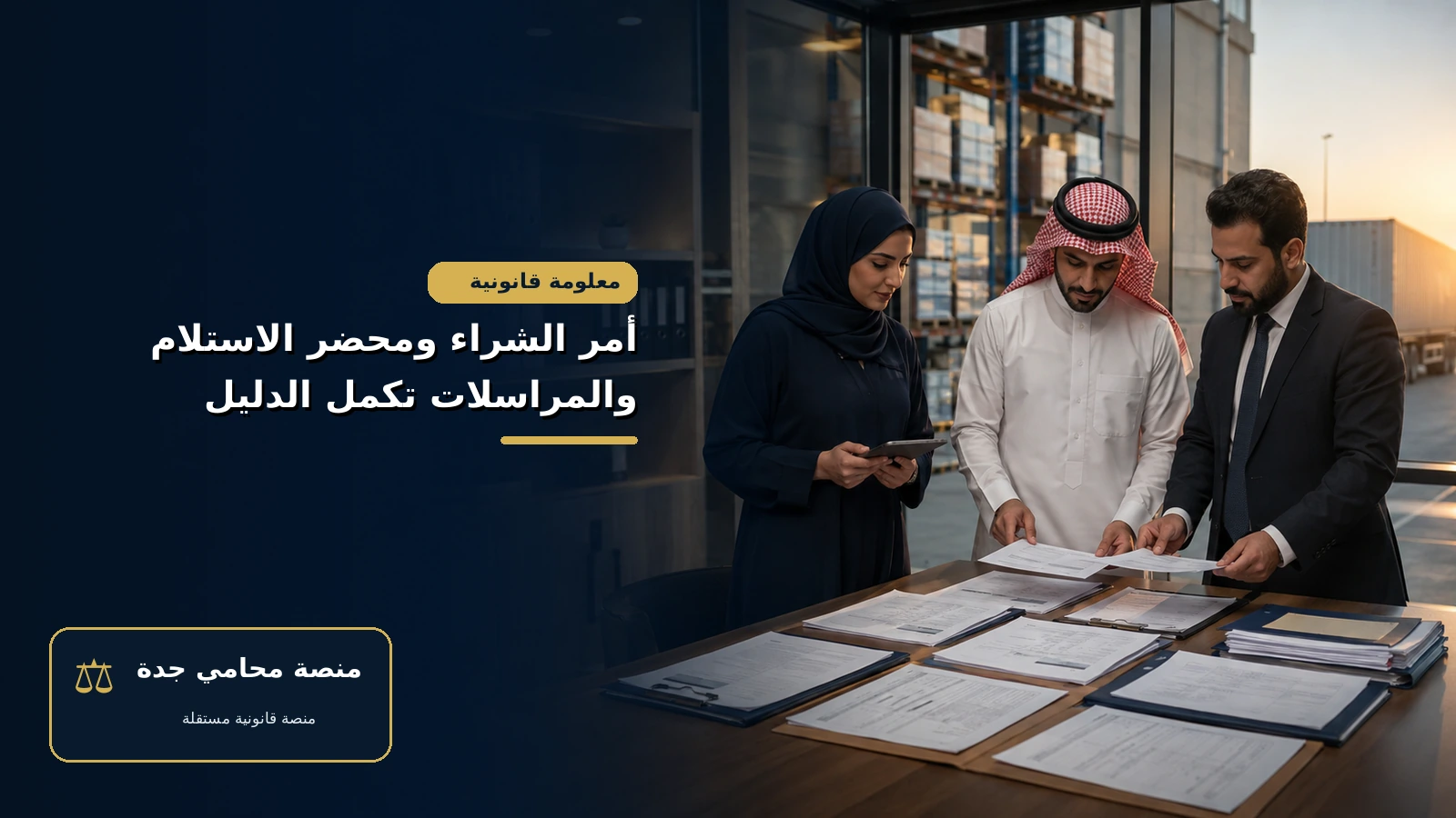 أمر الشراء ومحضر الاستلام والمراسلات تكمل الدليل