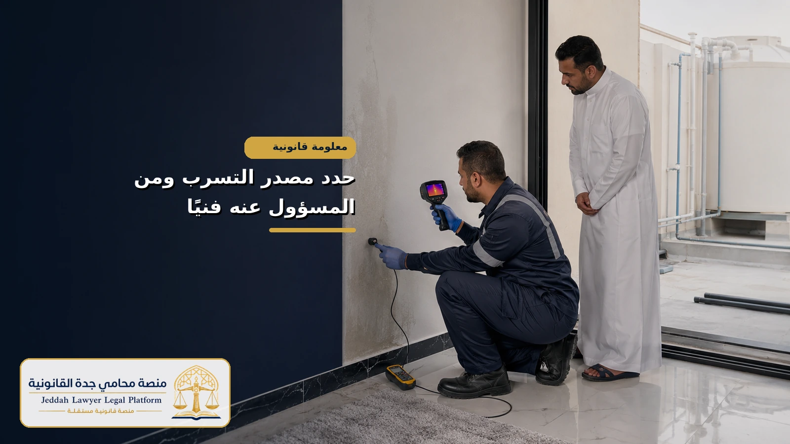 تحديد مصدر التسرب ومسؤولية المقاول عن العيب فنيًا
