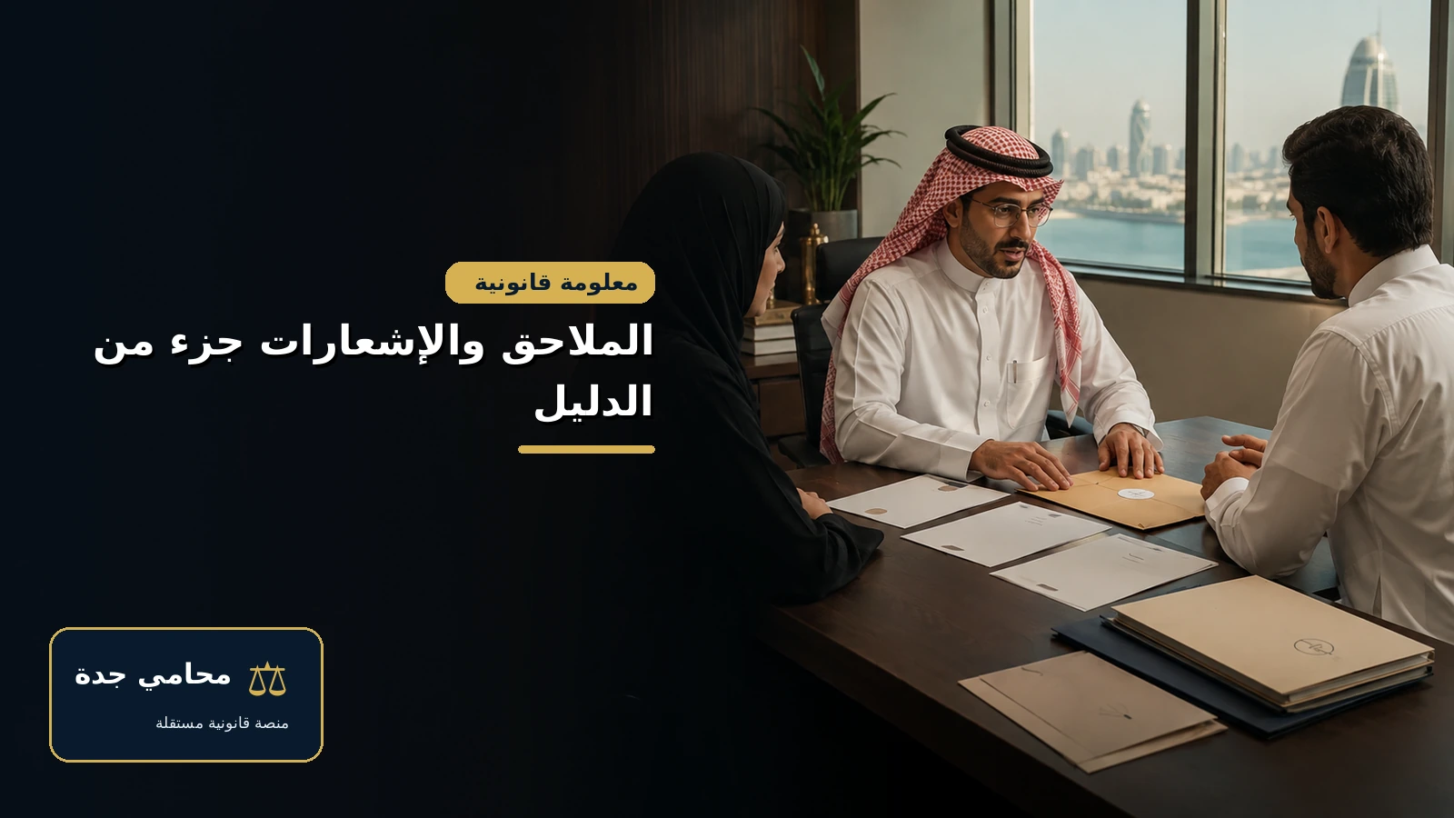 الملاحق والإشعارات جزء من الدليل في العقد