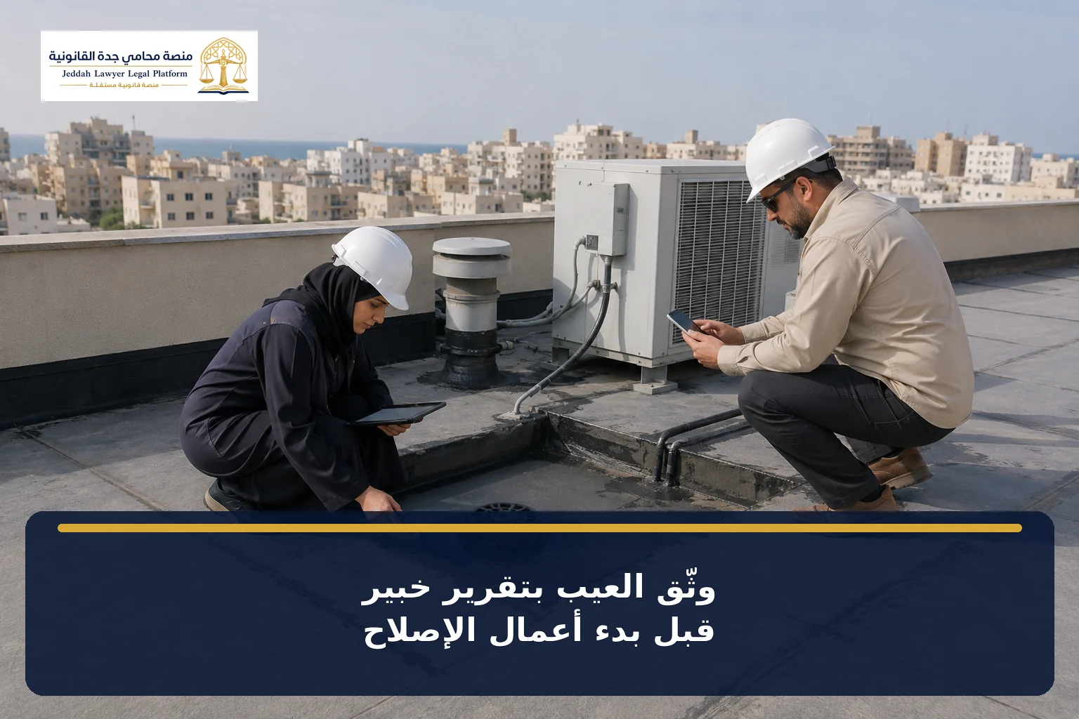 تقرير خبير عن عيوب الأجزاء المشتركة قبل الإصلاح