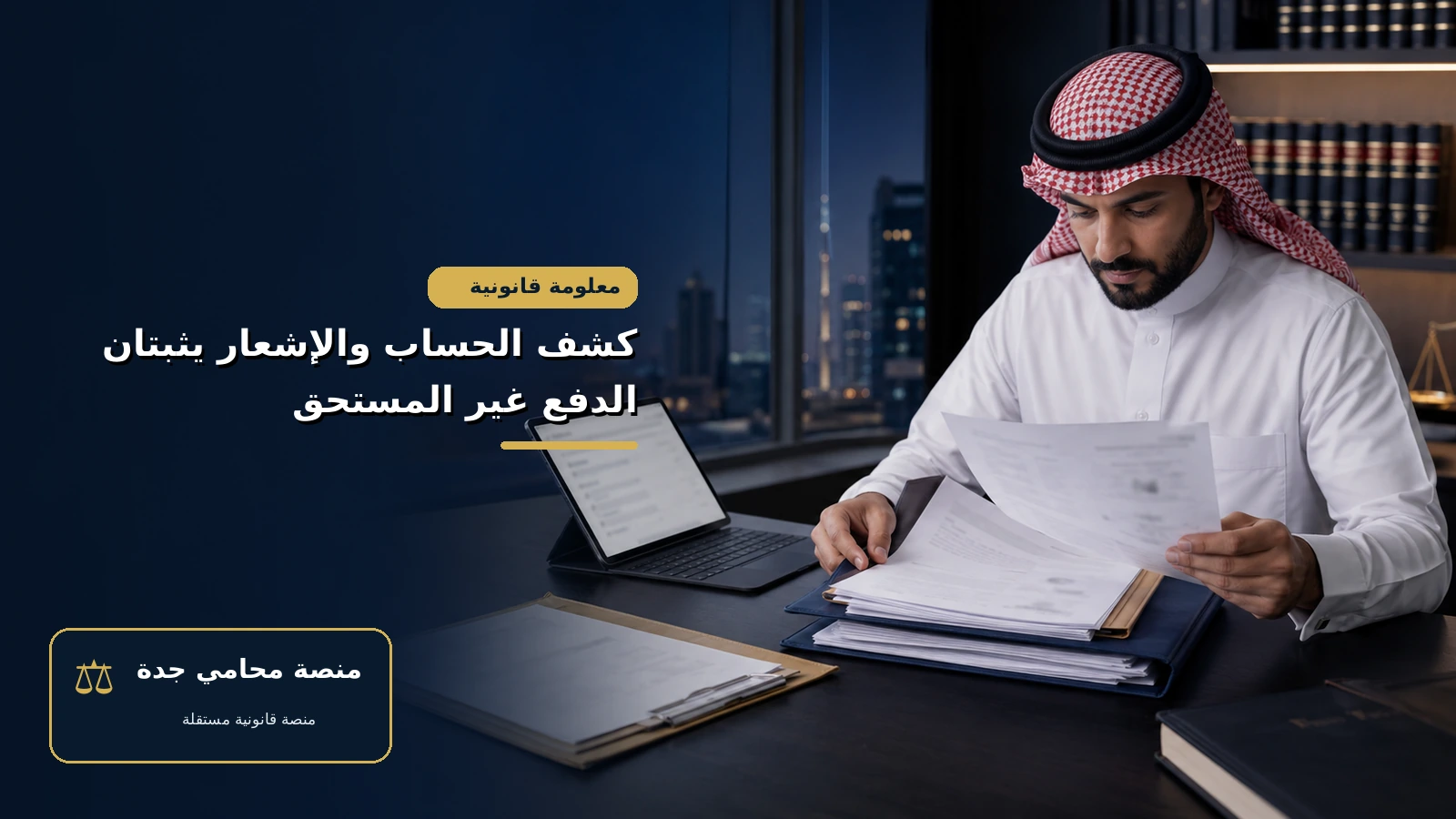 كشف الحساب والإشعار يثبتان الدفع غير المستحق