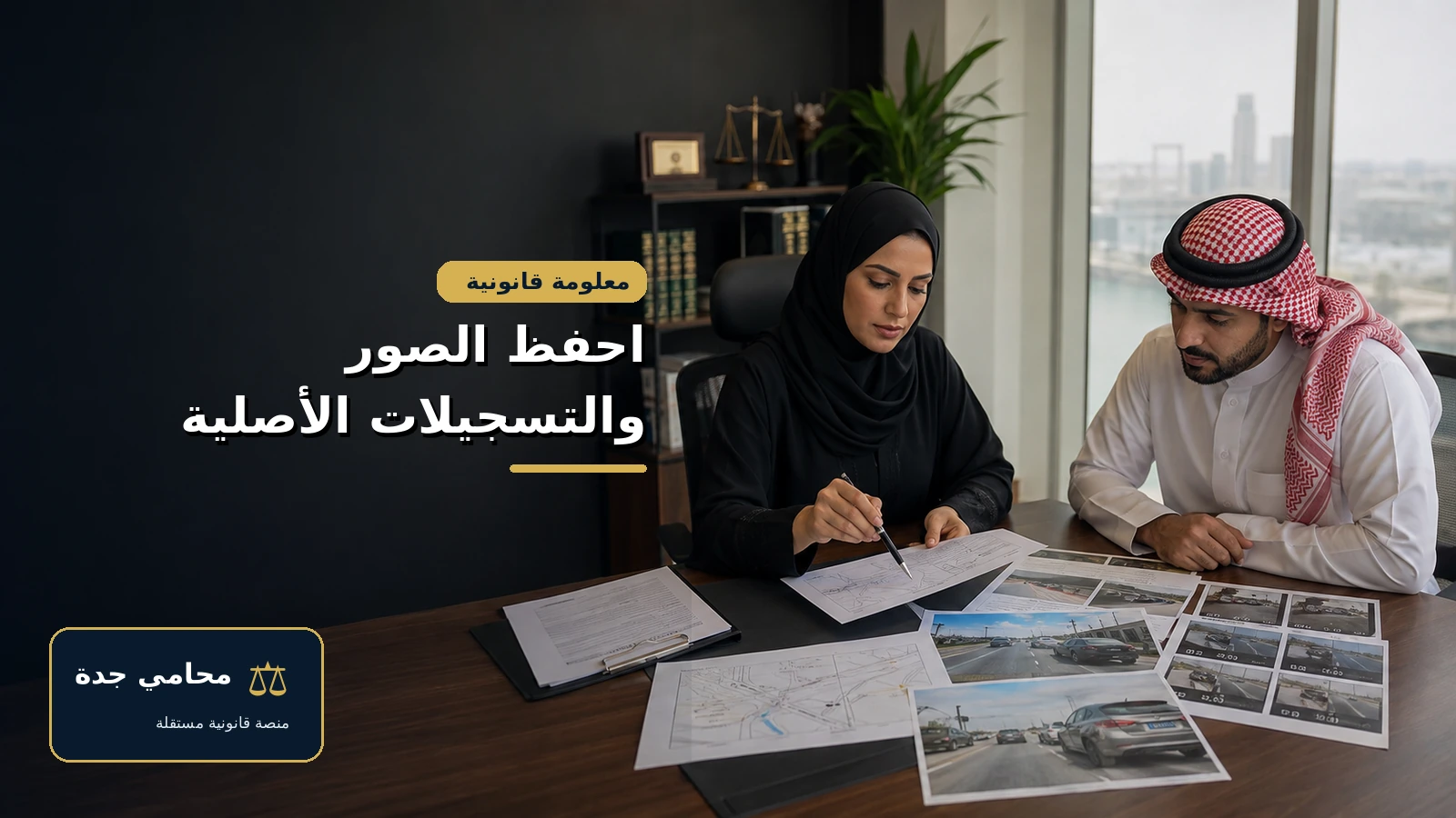 إرفاق صور الموقع وكاميرا المركبة ورسم الحادث لدعم اعتراض نجم