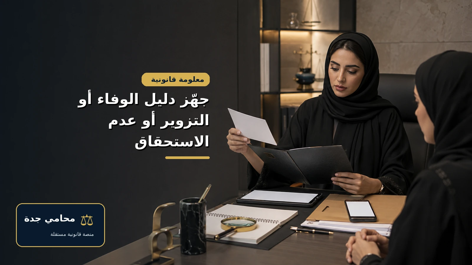 تجهيز دليل الوفاء أو التزوير أو انتفاء استحقاق سند لأمر