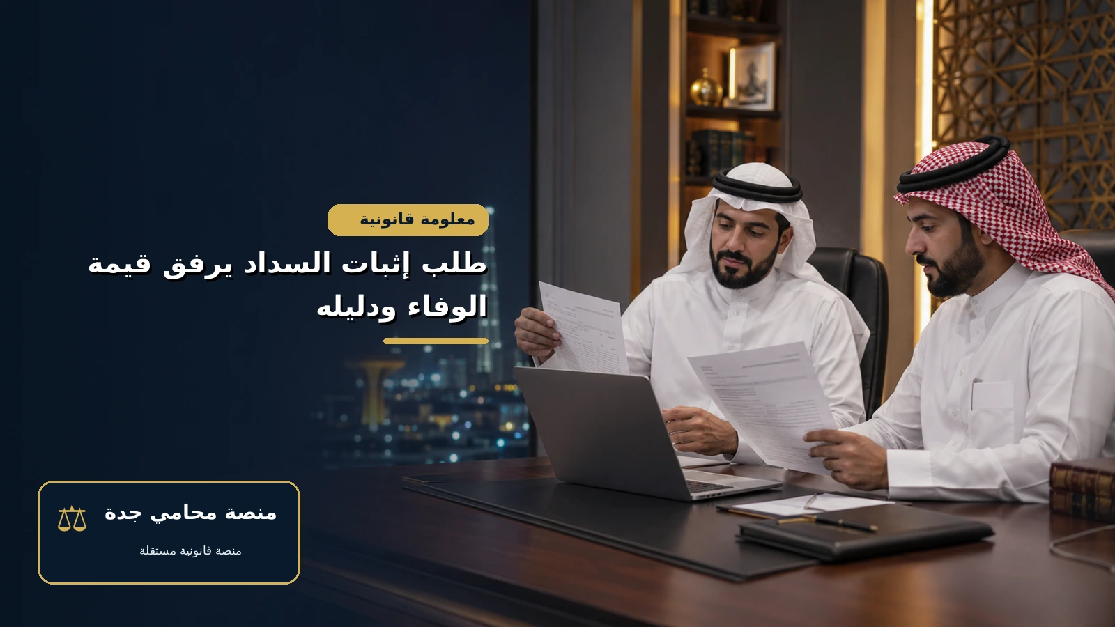 طلب إثبات السداد يرفق قيمة الوفاء ودليله