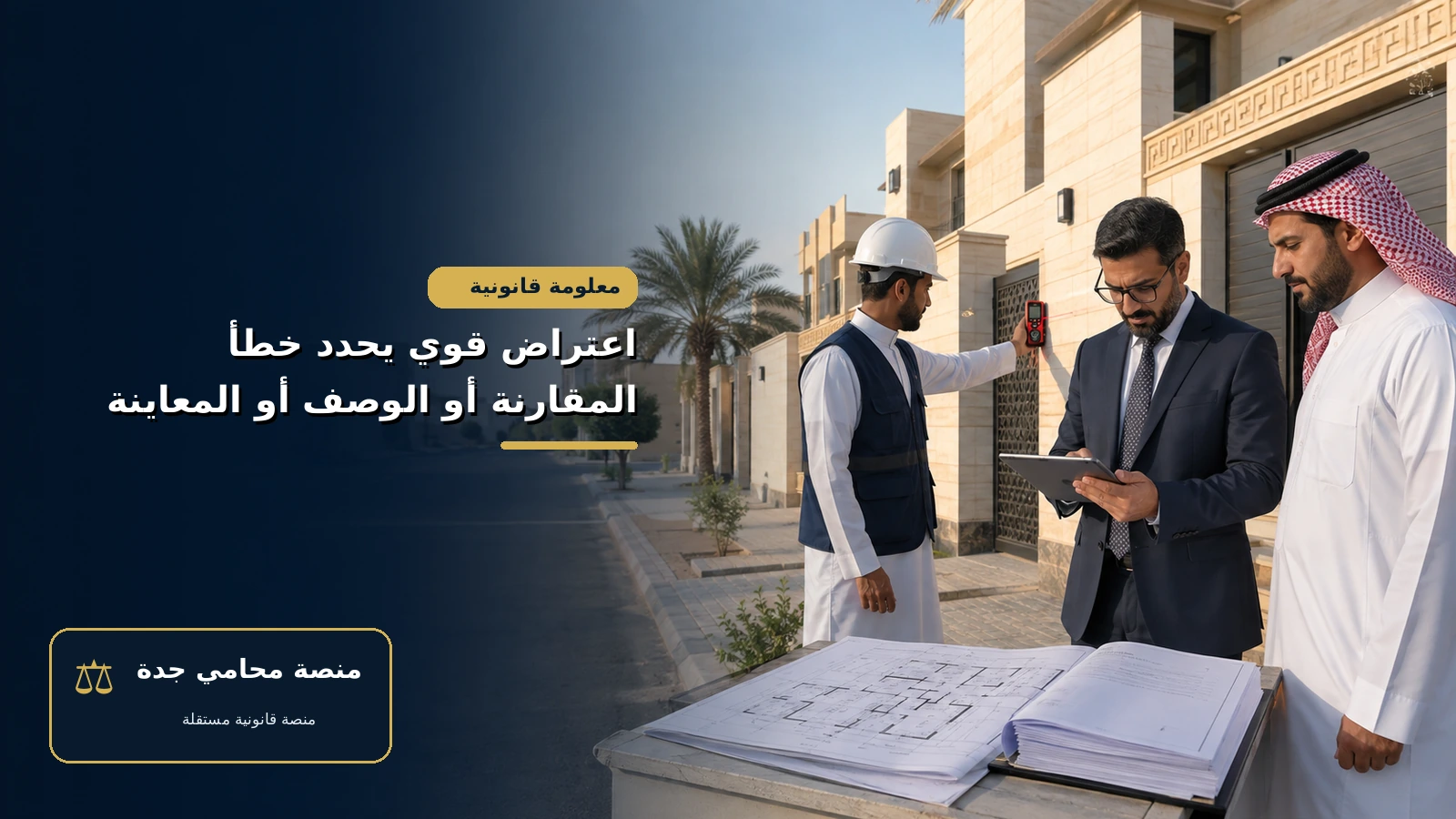 اعتراض قوي يحدد خطأ المقارنة أو الوصف أو المعاينة