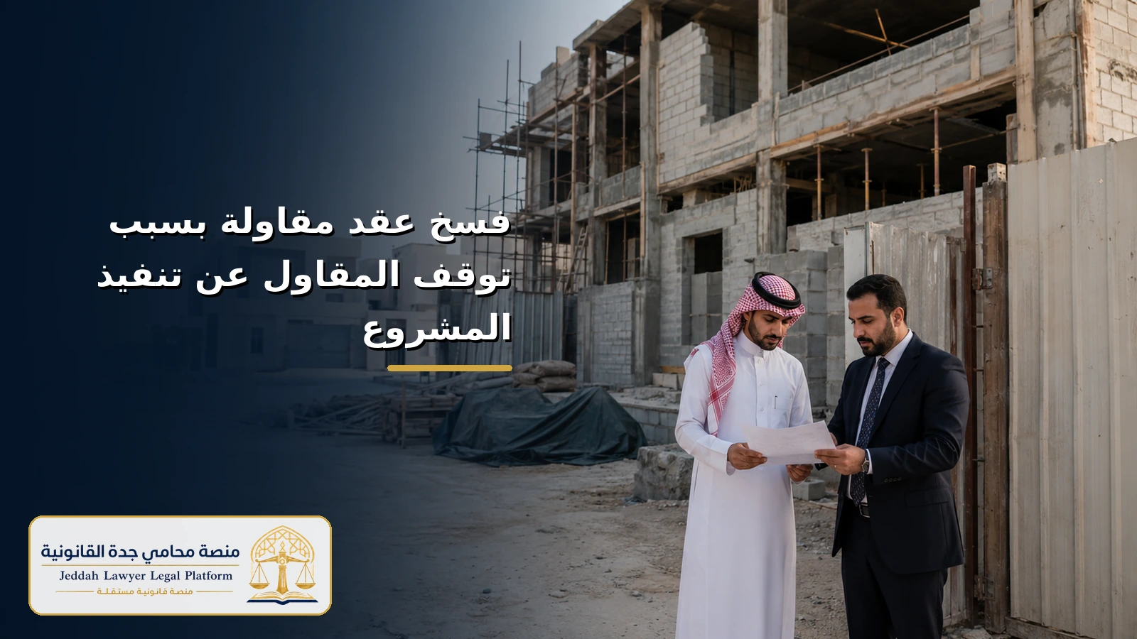 فسخ عقد مقاولة بسبب توقف المقاول عن تنفيذ المشروع 2 فسخ عقد مقاولة بسبب توقف المقاول عن تنفيذ المشروع