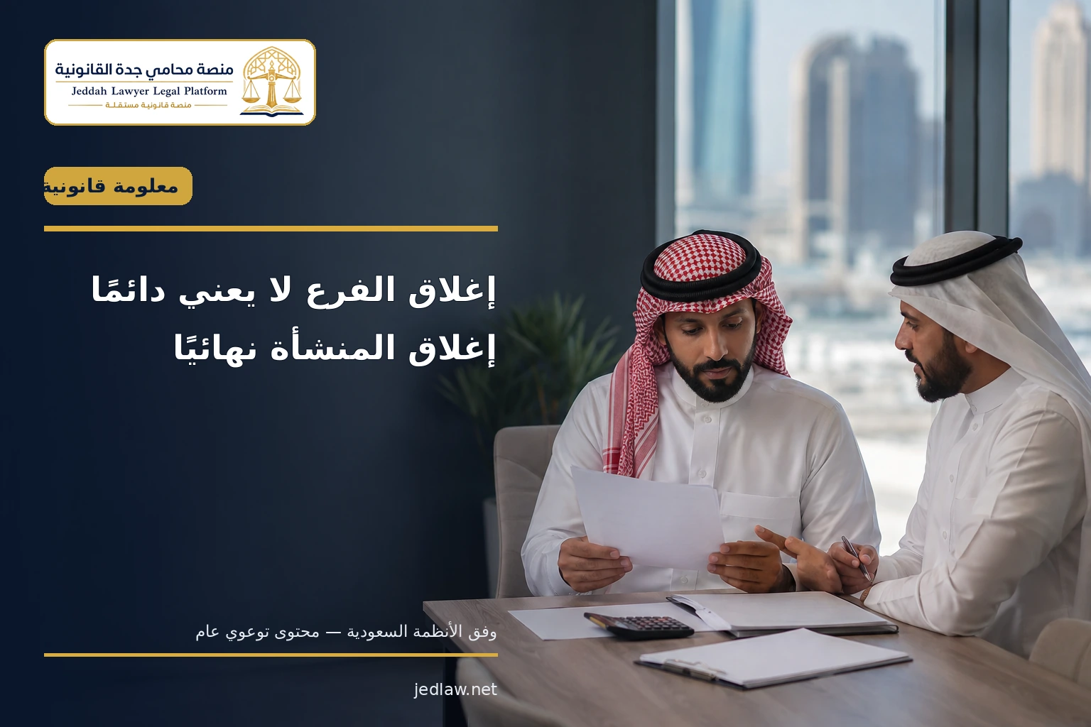 إغلاق الفرع لا يعني دائمًا إغلاق المنشأة نهائيًا