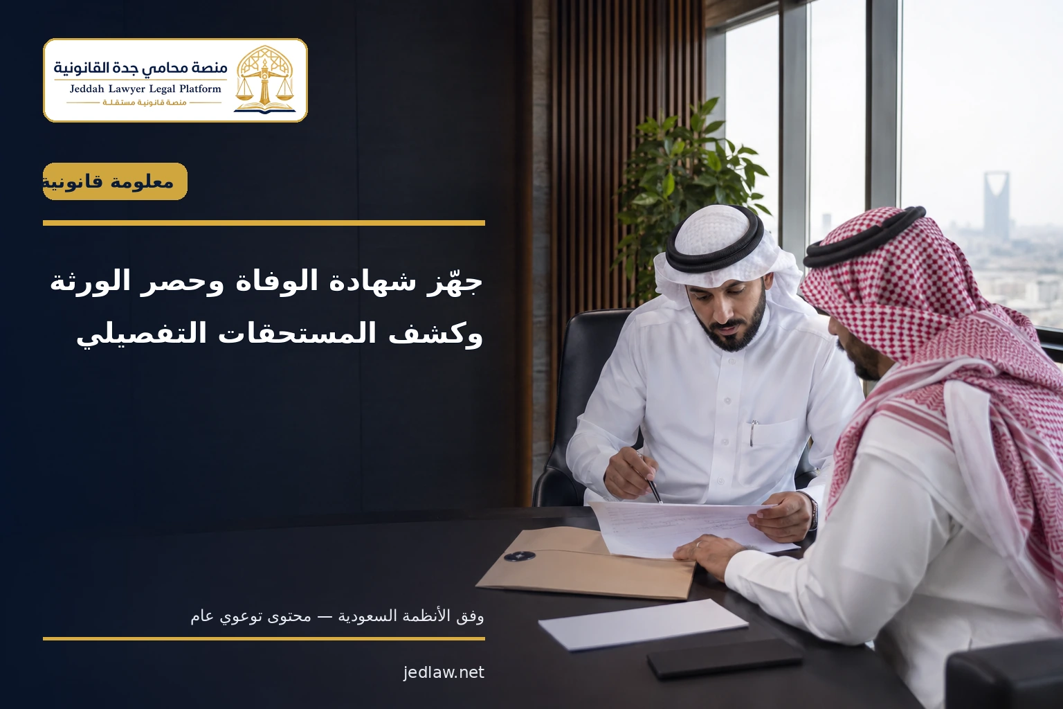 مستندات مطالبة ورثة العامل تجهيز شهادة الوفاة وحصر الورثة وكشف المستحقات التفصيلي