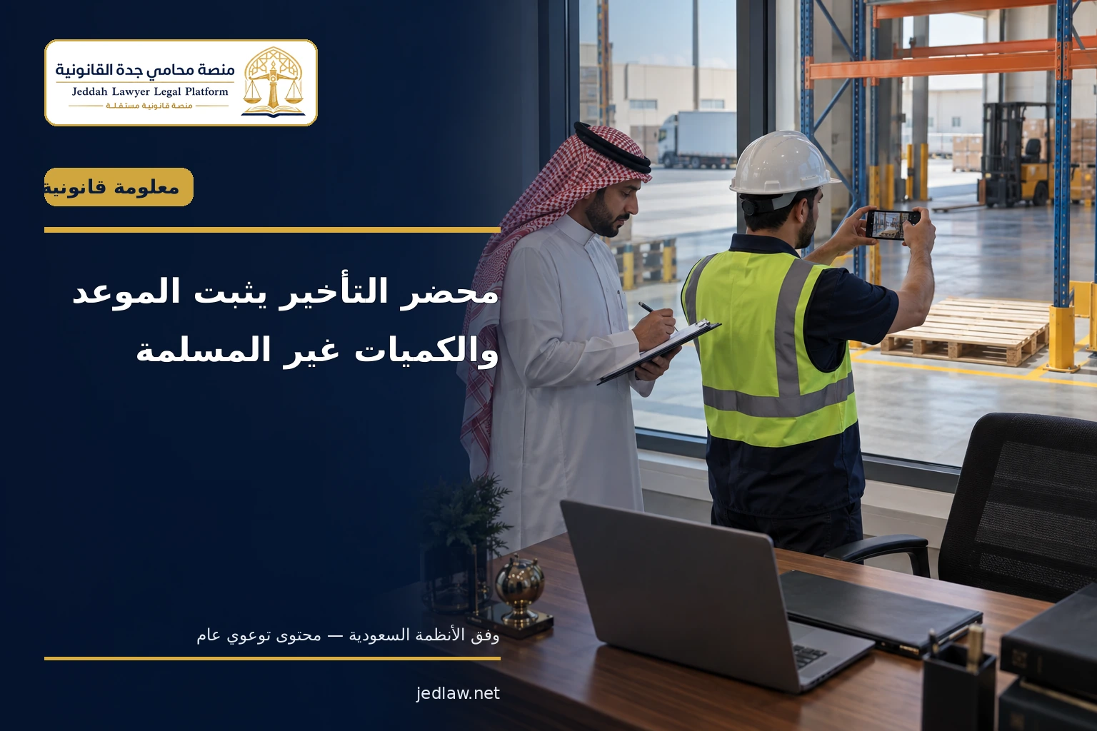 محضر التأخير يثبت الموعد والكميات غير المسلمة