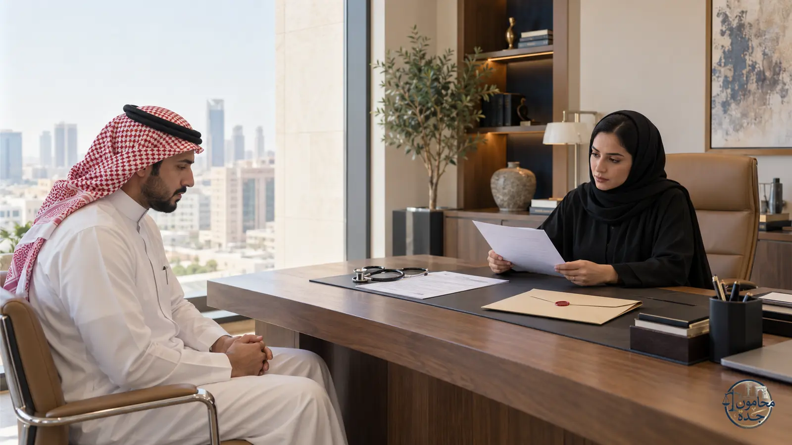 موظف سعودي يناقش قرار الفصل أثناء الإجازة المرضية مع إدارة الموارد البشرية