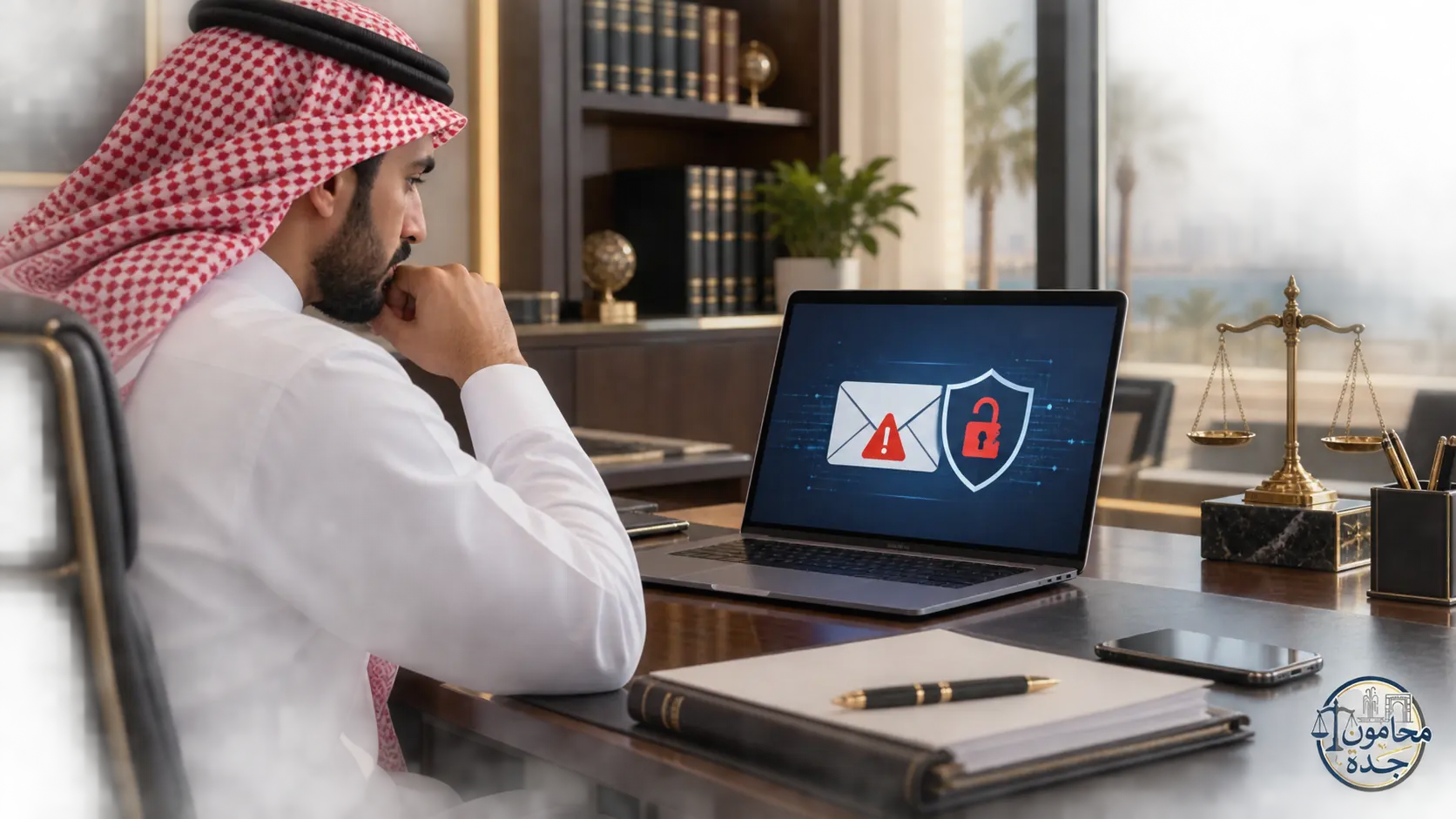 محامٍ سعودي يتعامل مع اختراق بريد إلكتروني وحماية الحساب