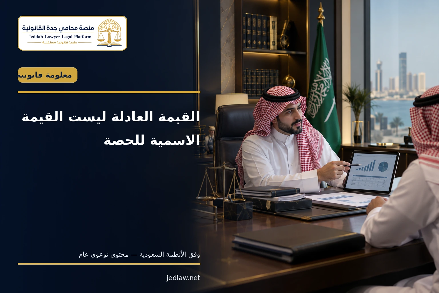 القيمة العادلة ليست القيمة الاسمية للحصة