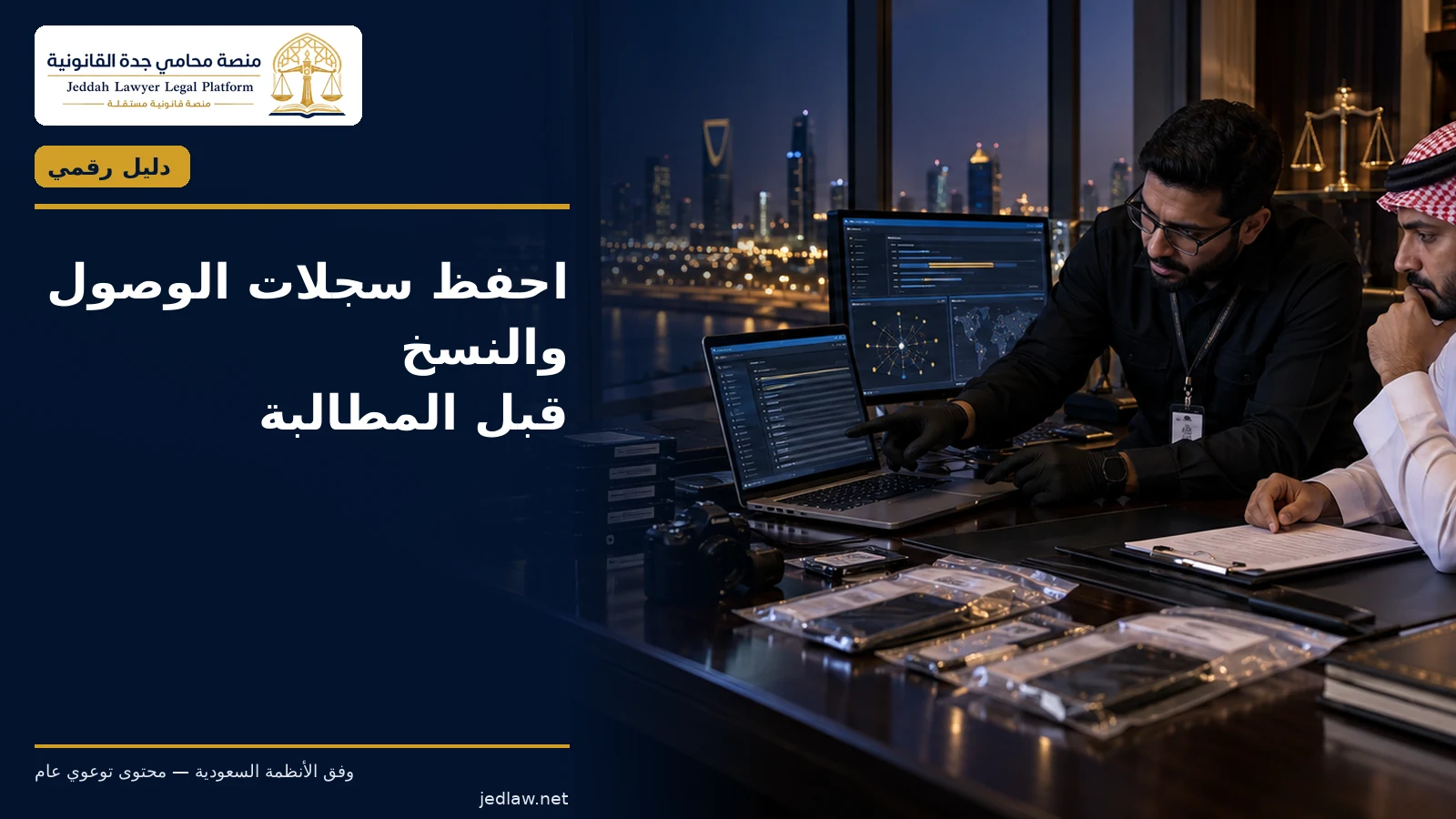 احفظ سجلات الوصول والنسخ قبل المطالبة