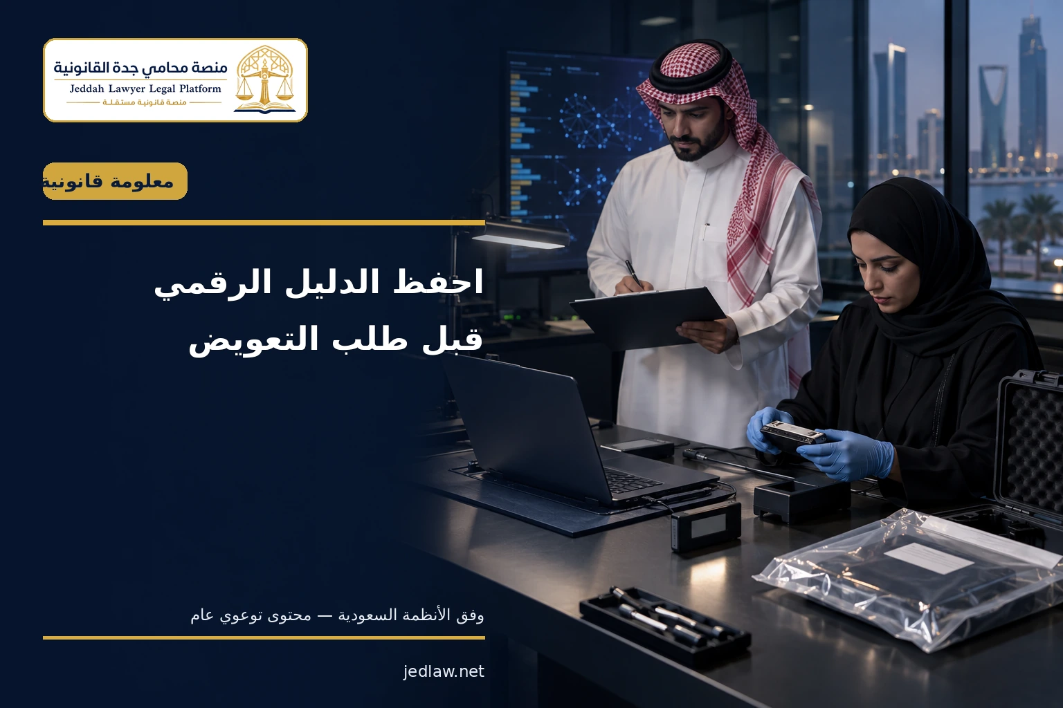 احفظ الدليل الرقمي قبل طلب التعويض
