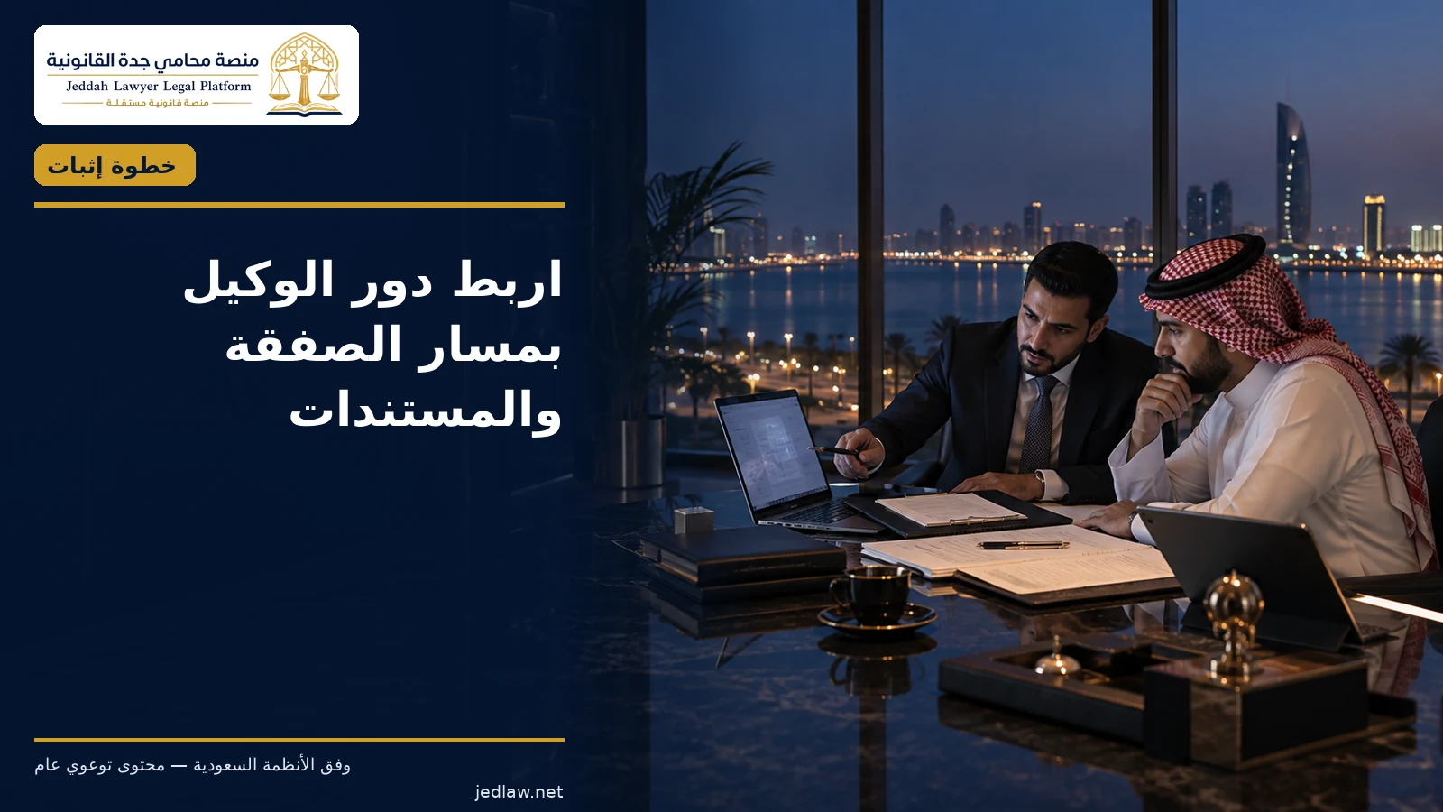 اربط دور الوكيل بمسار الصفقة والمستندات