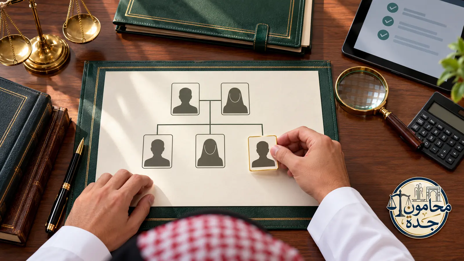 إضافة وارث أغفلته وثيقة حصر الورثة في السعودية: التصحيح والإثبات والآثار 2 مخطط عائلي يوضح إضافة وارث أغفلته وثيقة حصر الورثة