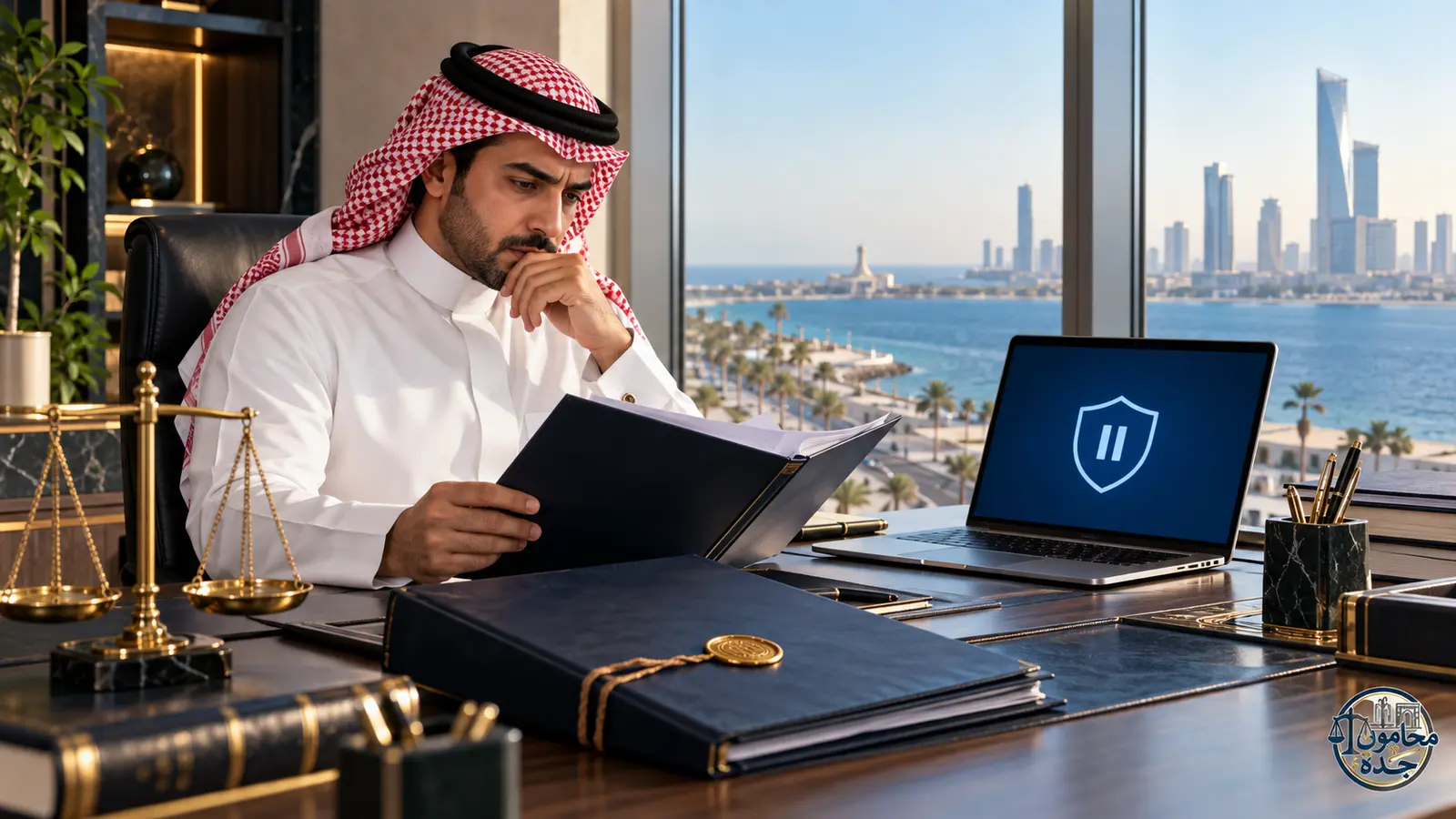 طلب وقف تنفيذ الحكم أثناء الاعتراض في السعودية: الشروط والفرق بين الاستئناف والنقض 1 محامٍ سعودي يراجع طلب وقف تنفيذ الحكم أثناء الاعتراض