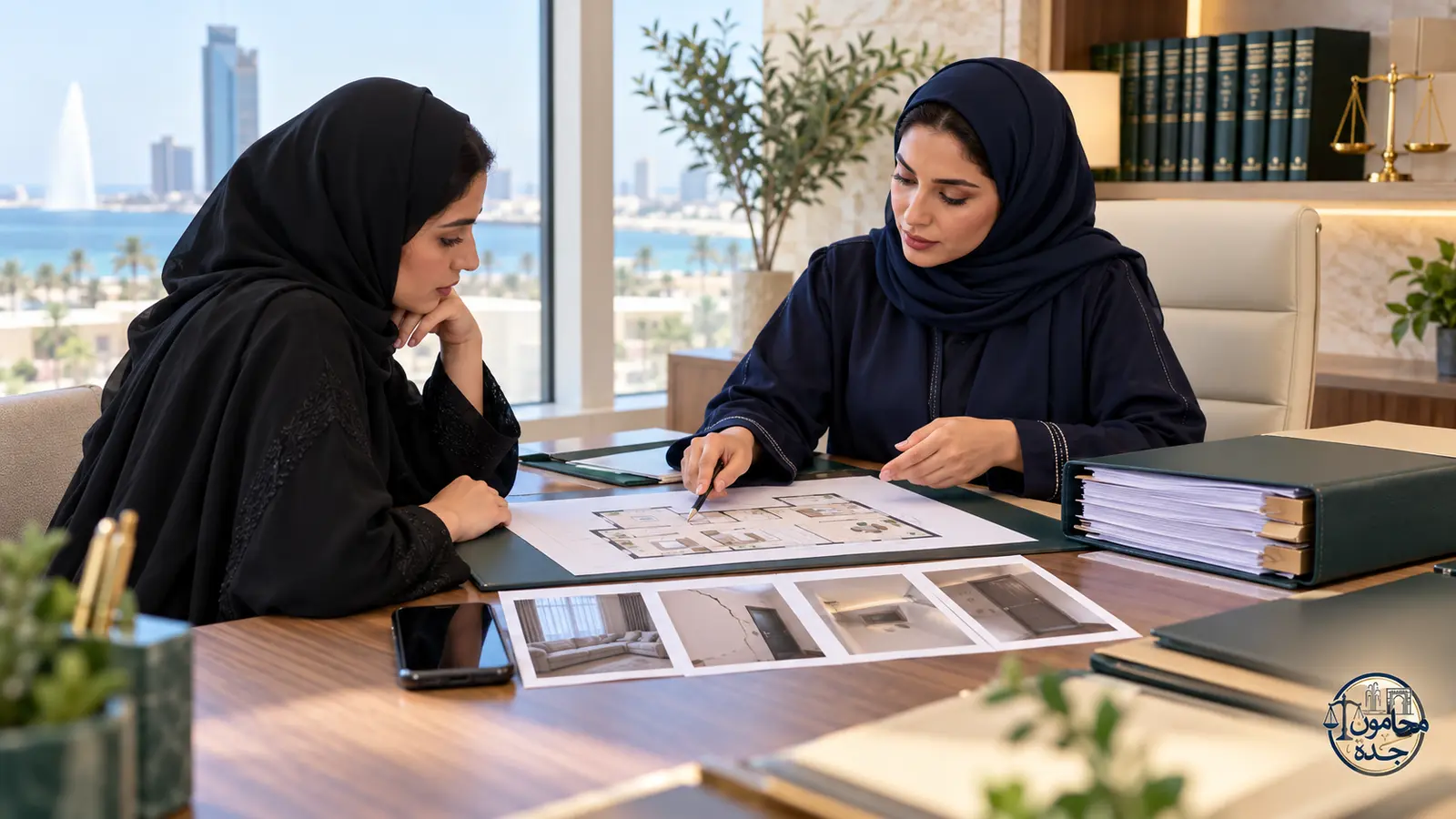 زوجة سعودية تراجع مخطط المسكن وأدلة الضرر مع مستشارة قانونية
